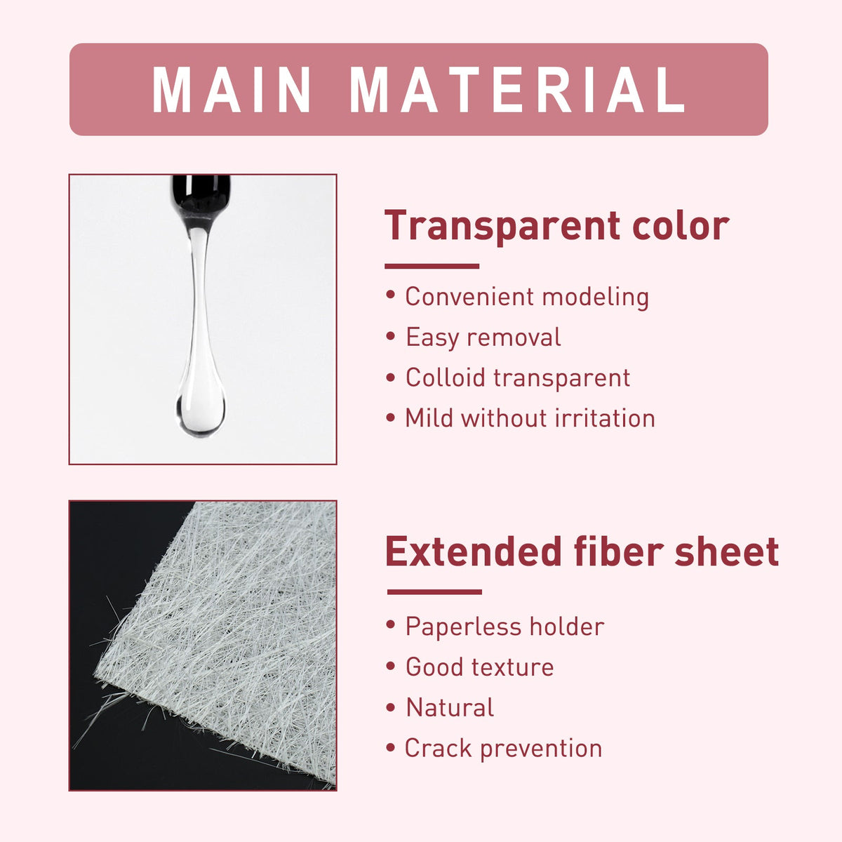 Fiber Extension Gel for Weak Cracked Nails Repair