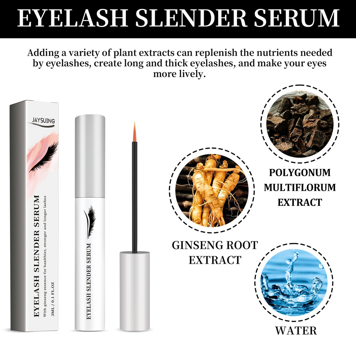 Eyelash Serum for Fuller, Longer-Looking Lashes & Brows