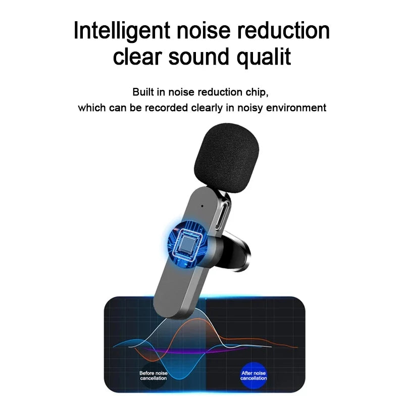 Wireless Lavalier Mic for Phone — 120m Range, Dual