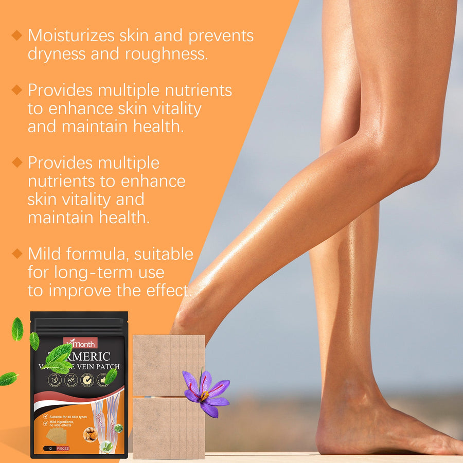 Turmeric Leg Patches — Soothing Relief for Visible Veins