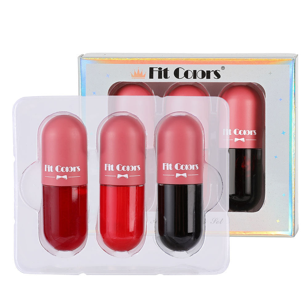 Three-Shade Lip Gloss Set With Shimmer & Moisturizing Color