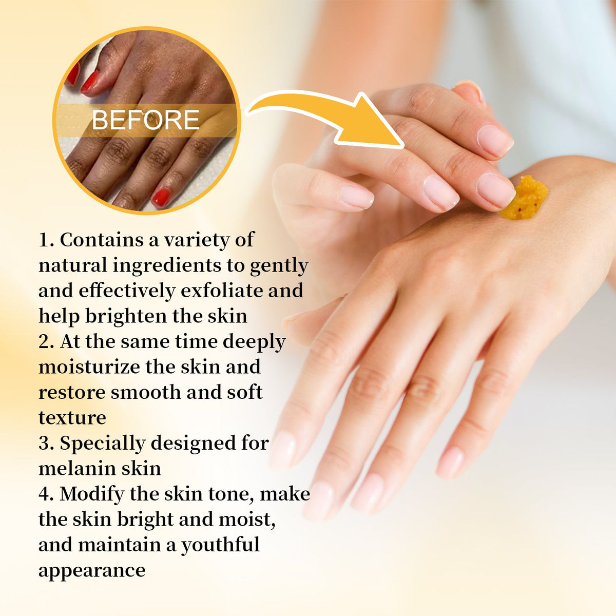 Turmeric Body Scrub for Melanin Skin Brightening