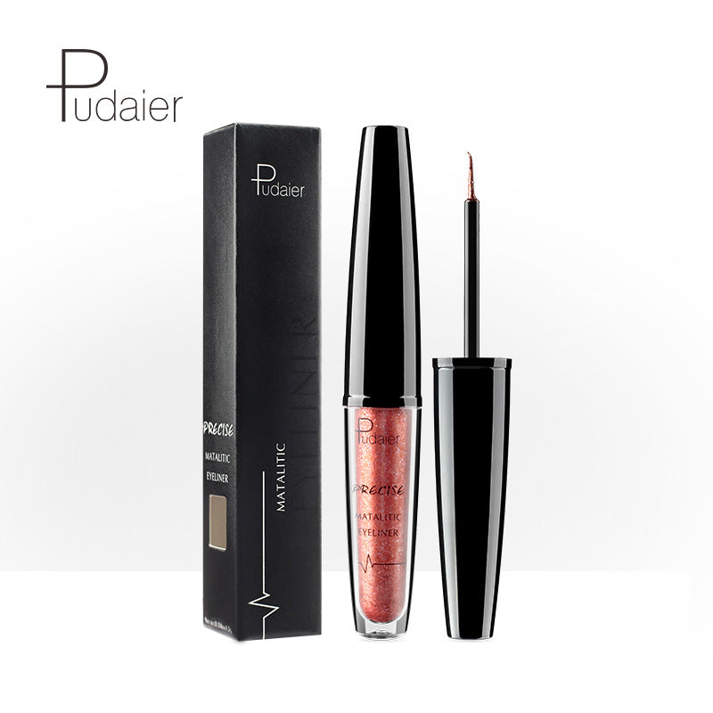 Metallic Liquid Eyeliner for Reflective Glitter Looks