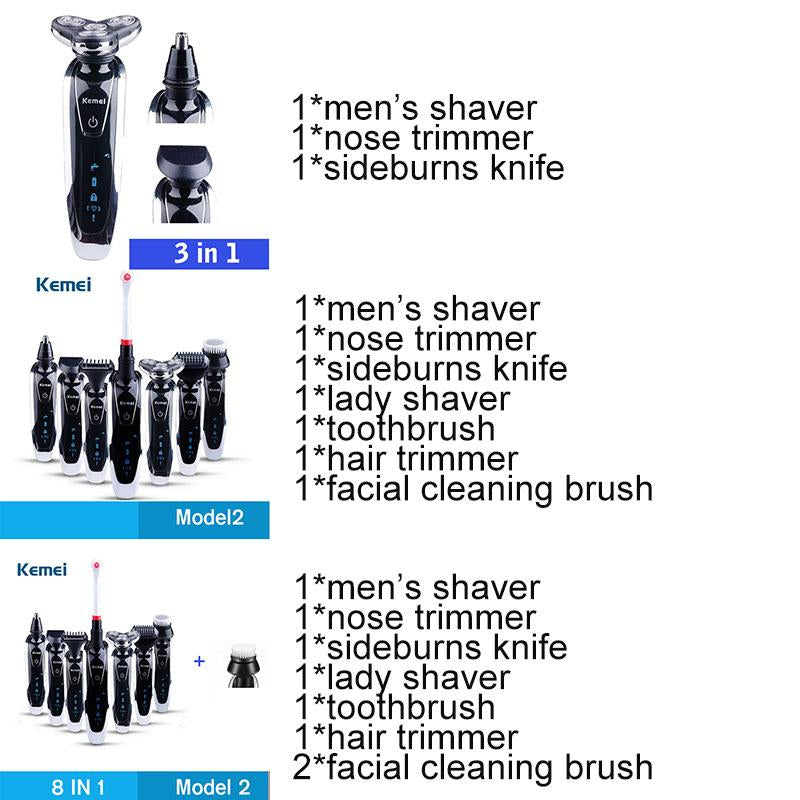7-in-1 Electric Shaver — Precision Beard, Nose & Hair Trimming