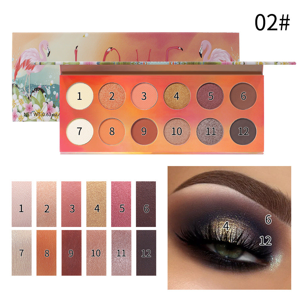 12-Color Eyeshadow Palette for Warm, Versatile Looks