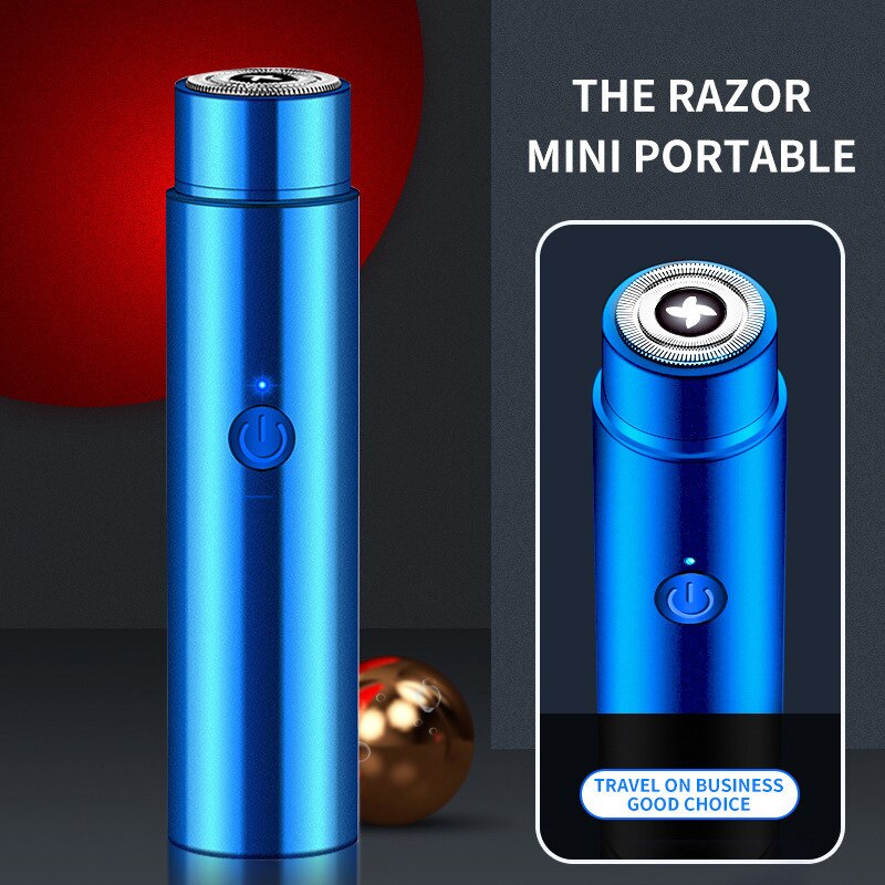 Compact Electric Shaver — 360° Turbine Blade for a Flawless