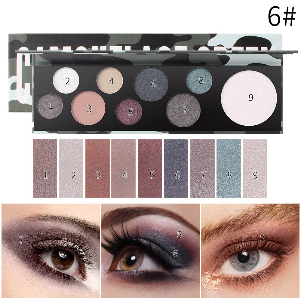 9-Color Eyeshadow Palette for Versatile Rosy Glam Looks
