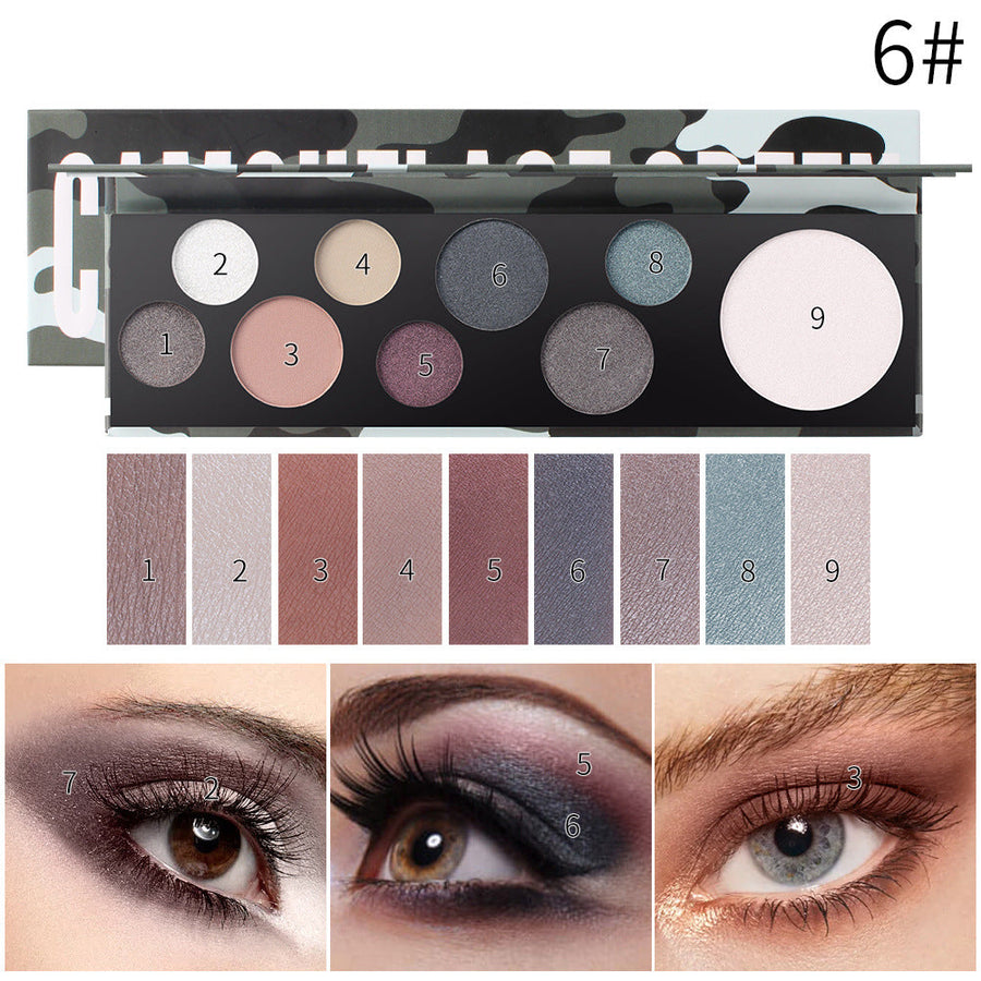 9-Color Eyeshadow Palette for Versatile Rosy Glam Looks