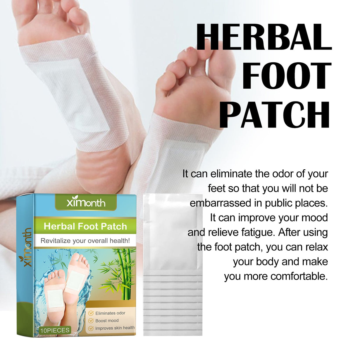 Wormwood Herbal Foot Patches for Deeper Overnight Sleep