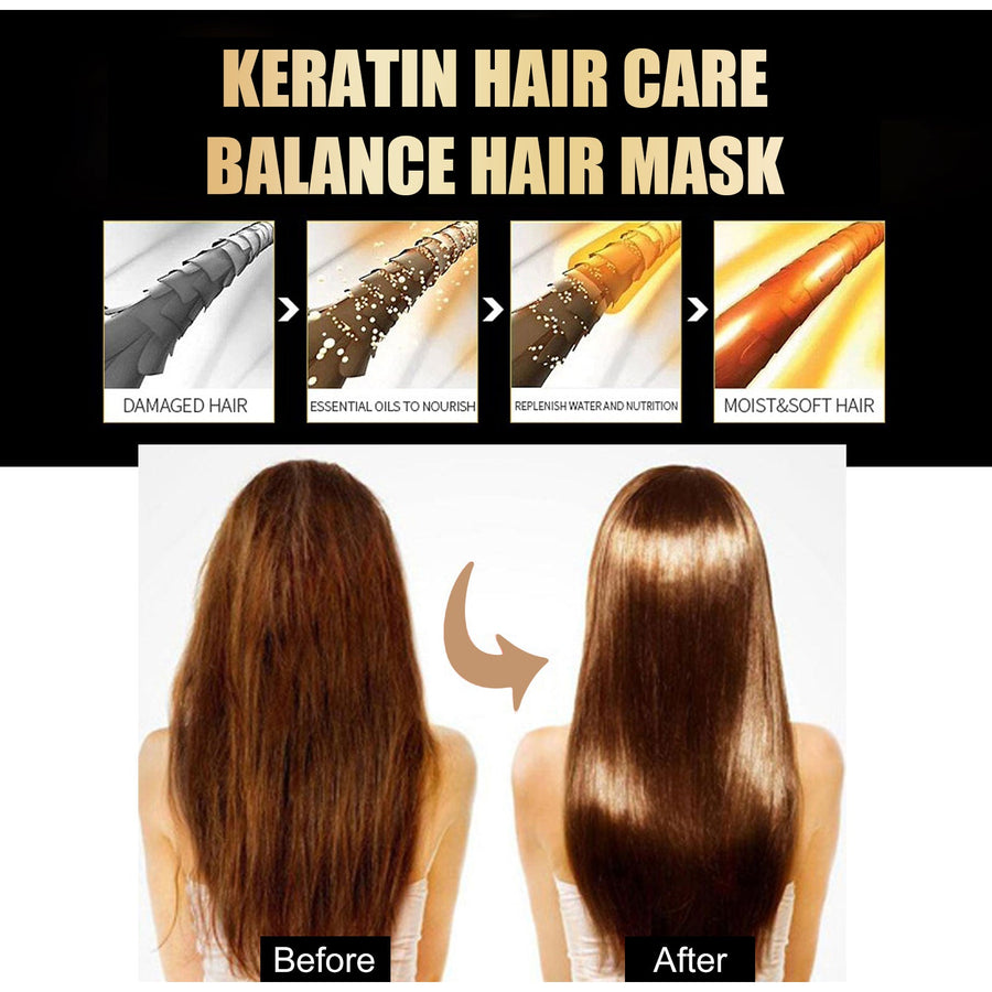 Keratin Hair Mask for Smoother, Nourished-Looking Hair