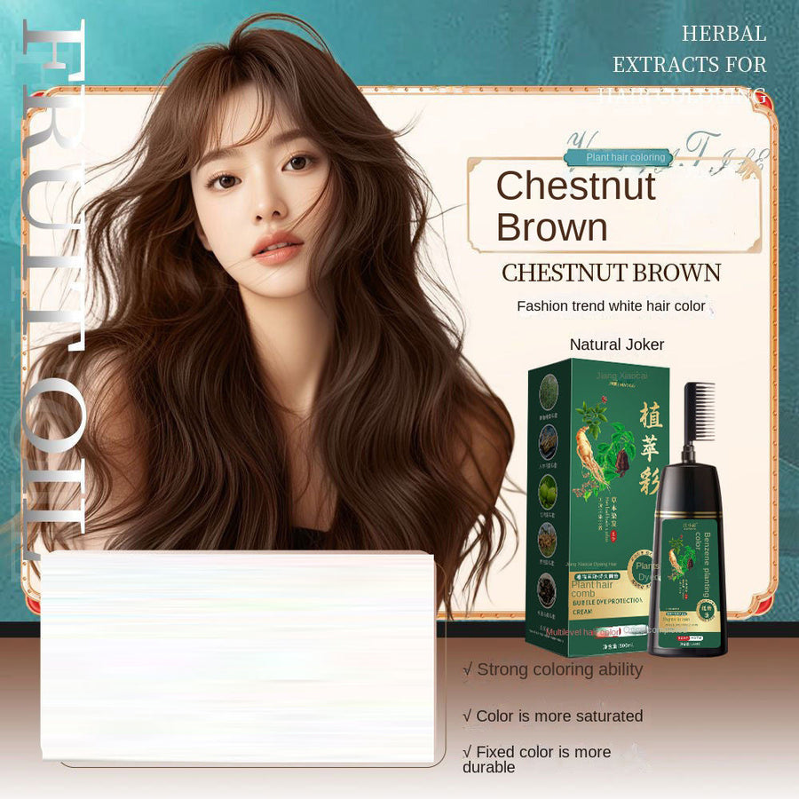 Plant Hair Dye Comb for Natural-Looking Gray Coverage