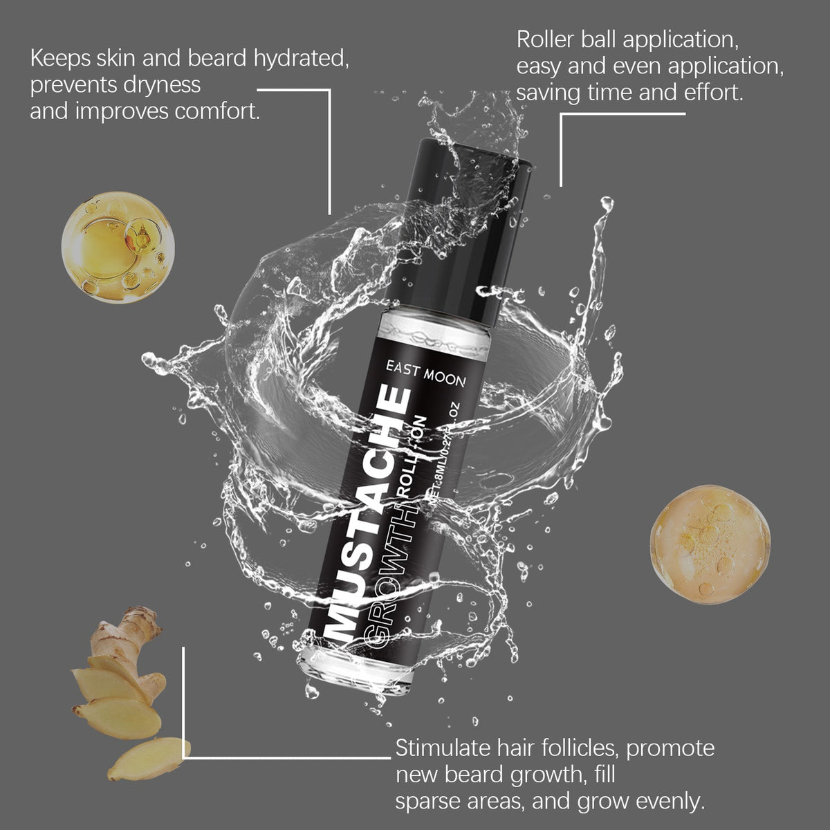 Beard Growth Serum Roll-On — Fuller, Thicker Beard in Weeks