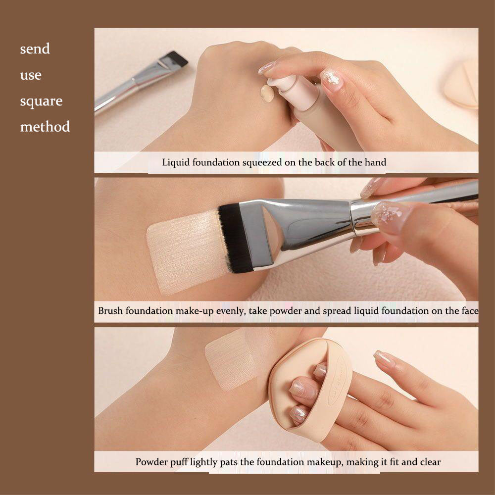 Straight Foundation Makeup Brush for Even Coverage