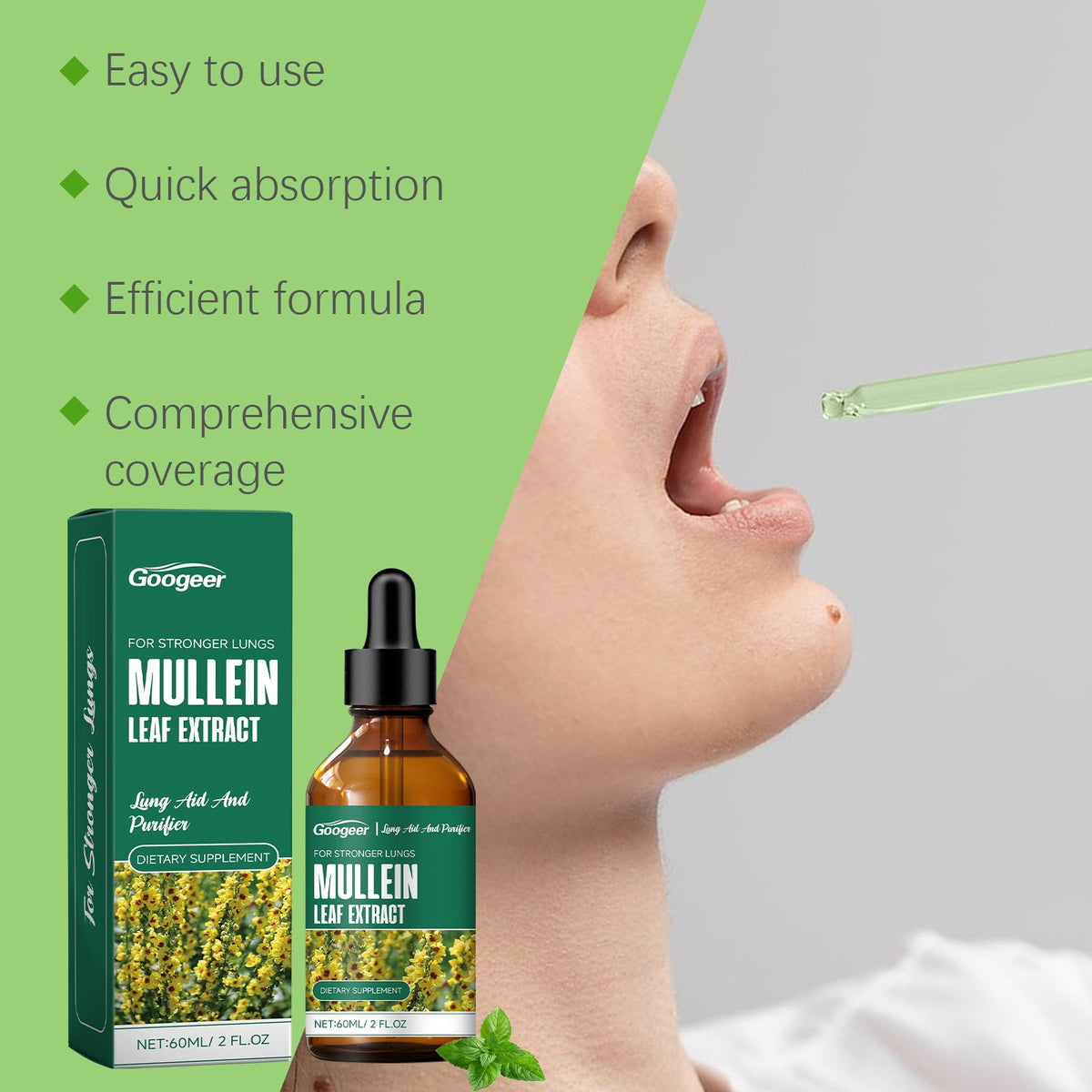 Mullein Leaf Extract – Natural Lung Cleanser & Respiratory