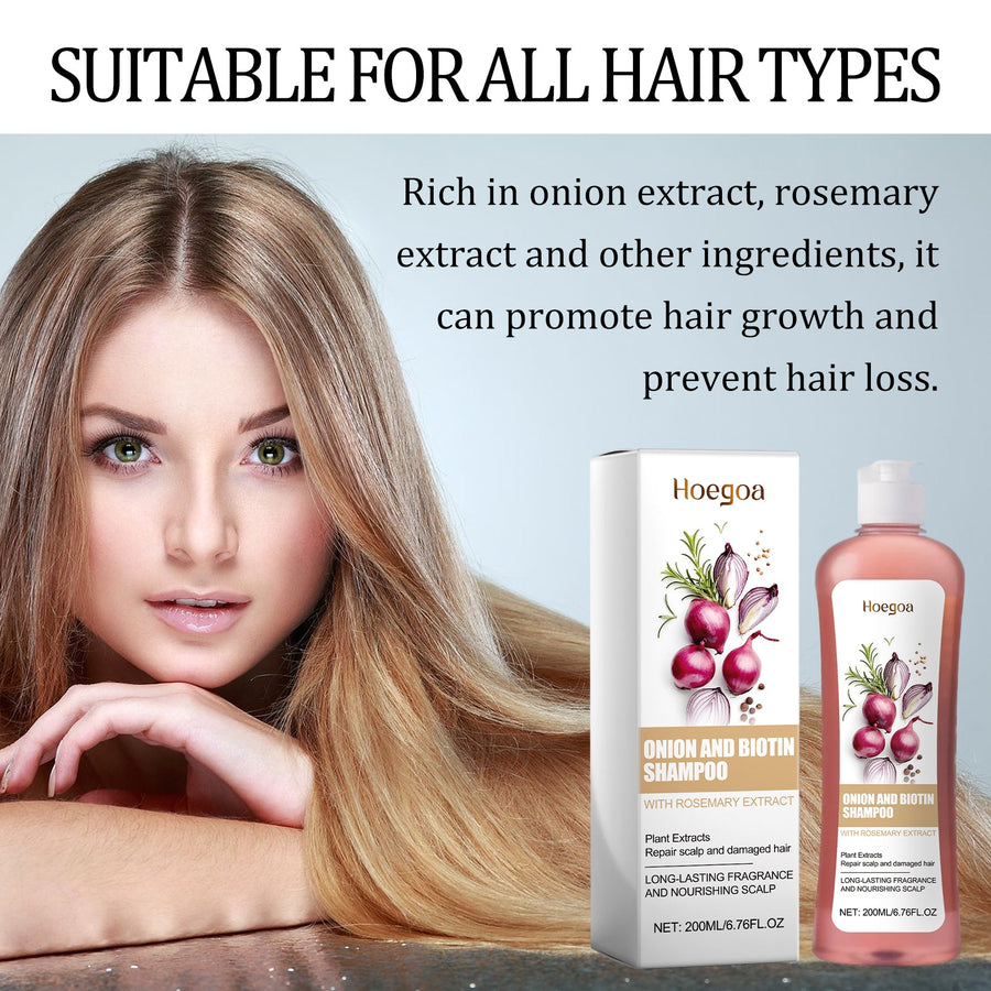 Onion Biotin Shampoo for Scalp Care, Strength & Gloss