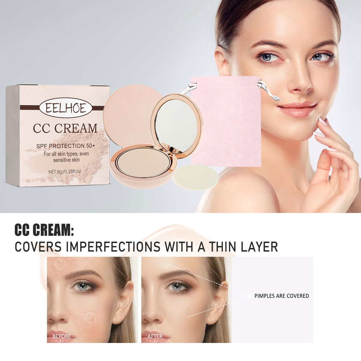 CC Cream SPF 50+ Lightweight Matte Coverage Compact