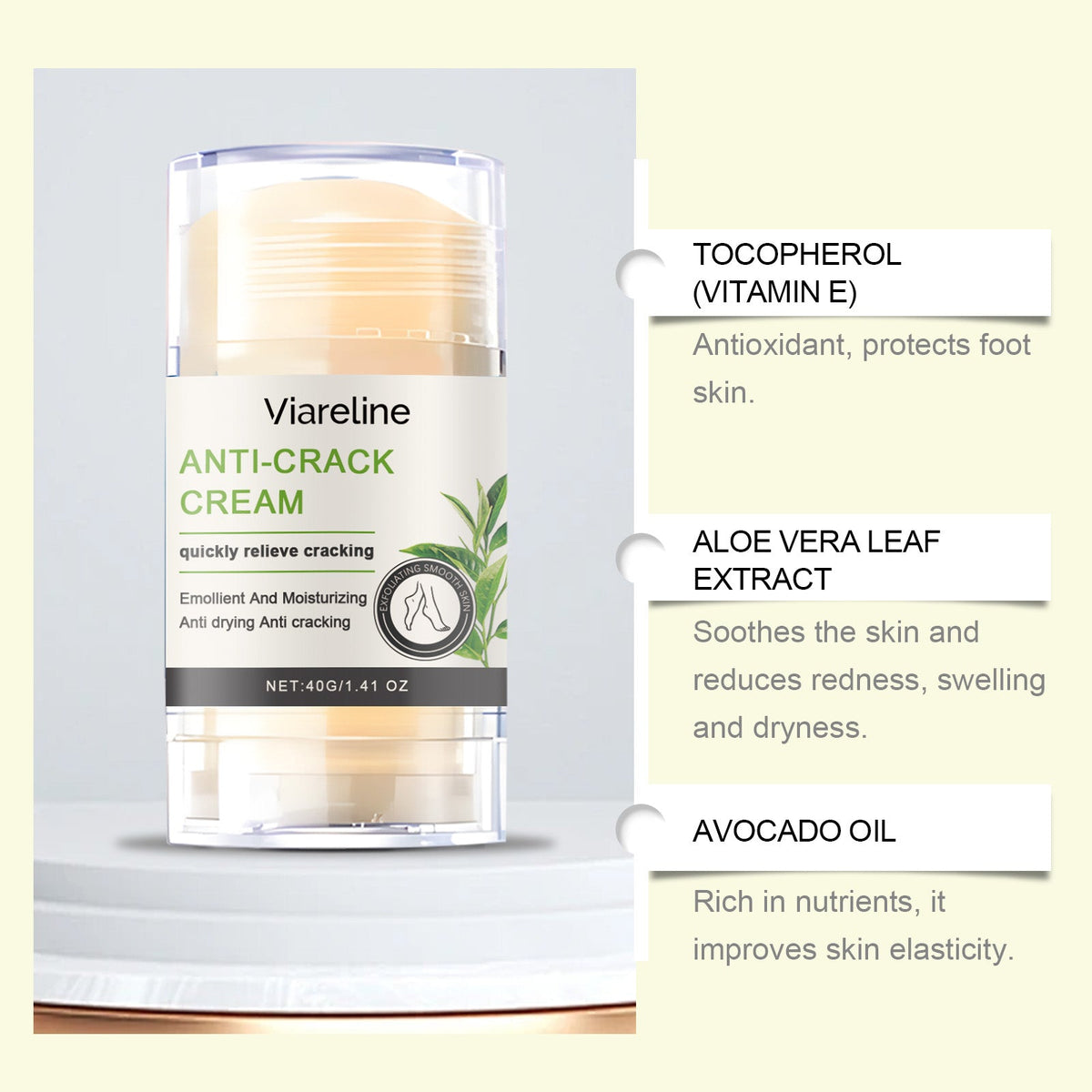 Foot Care Stick for Cracked, Dry Heel Relief Daily