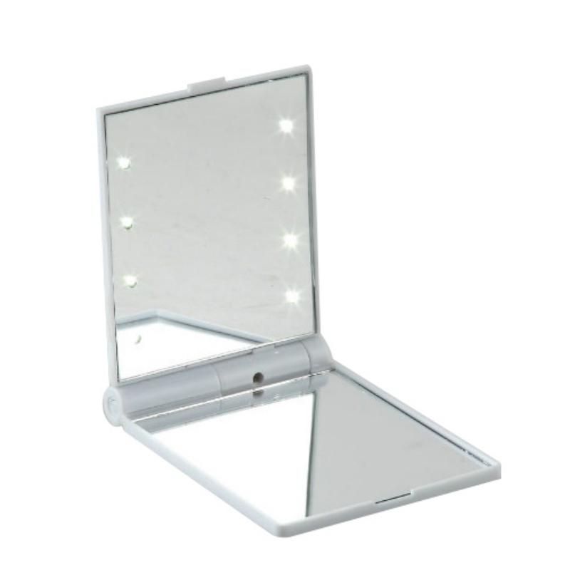 Compact LED Folding Mirror — Flawless Makeup Anywhere, 8
