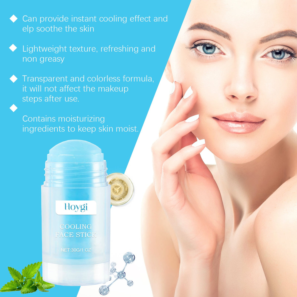 Cooling Mask Bar Stick for Instant Hydration On the Go
