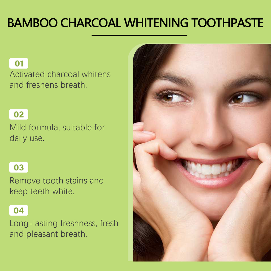 Bamboo Charcoal Toothpaste – Whitening for Sensitive Teeth