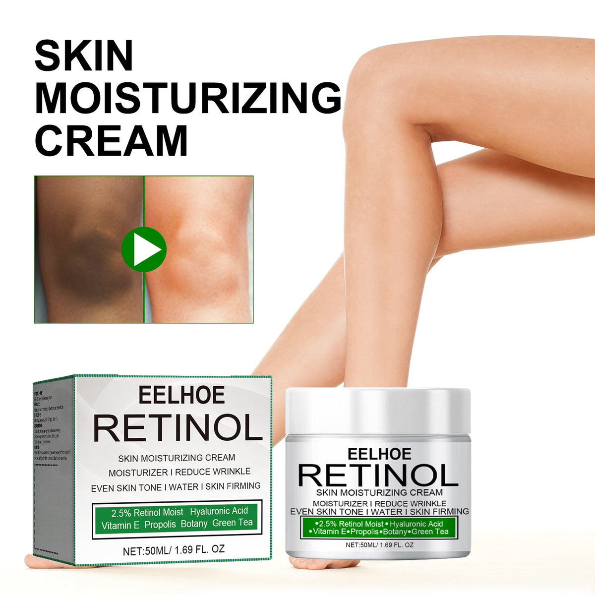 Retinol Body Cream for Dark Elbows & Underarms