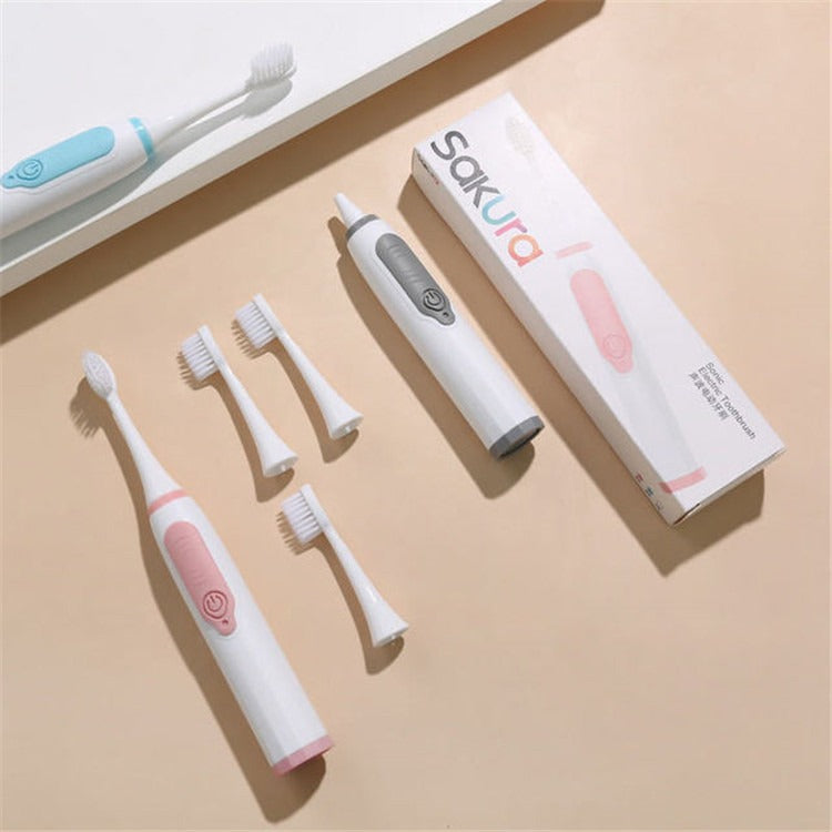 Soft-Bristle Electric Toothbrush — Gentle Sonic Cleaning