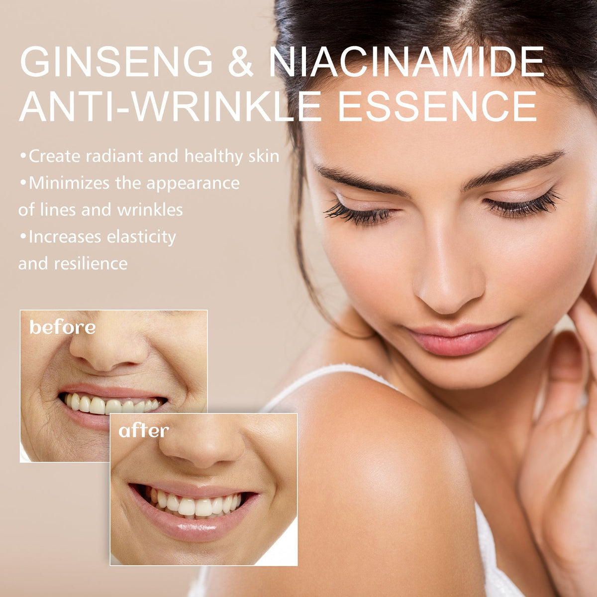 Ginseng Niacinamide Face Essence for Fine Lines & Hydration