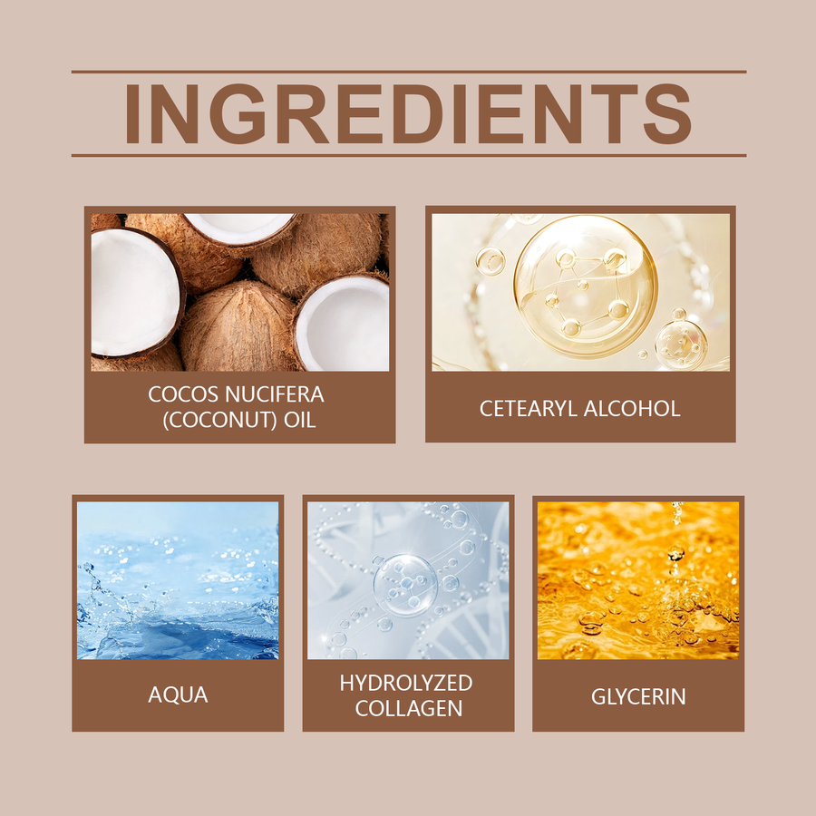 Coconut Oil Hair Mask for Dry, Frizzy, Smoother Hair