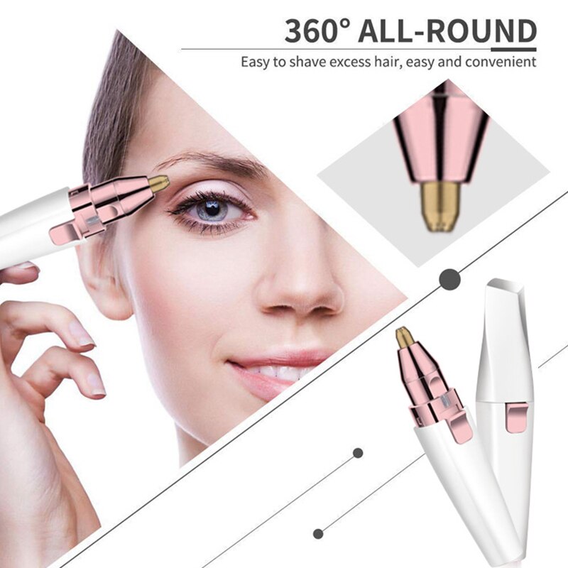 2-in-1 Eyebrow Trimmer for Precise Facial Touch-Ups