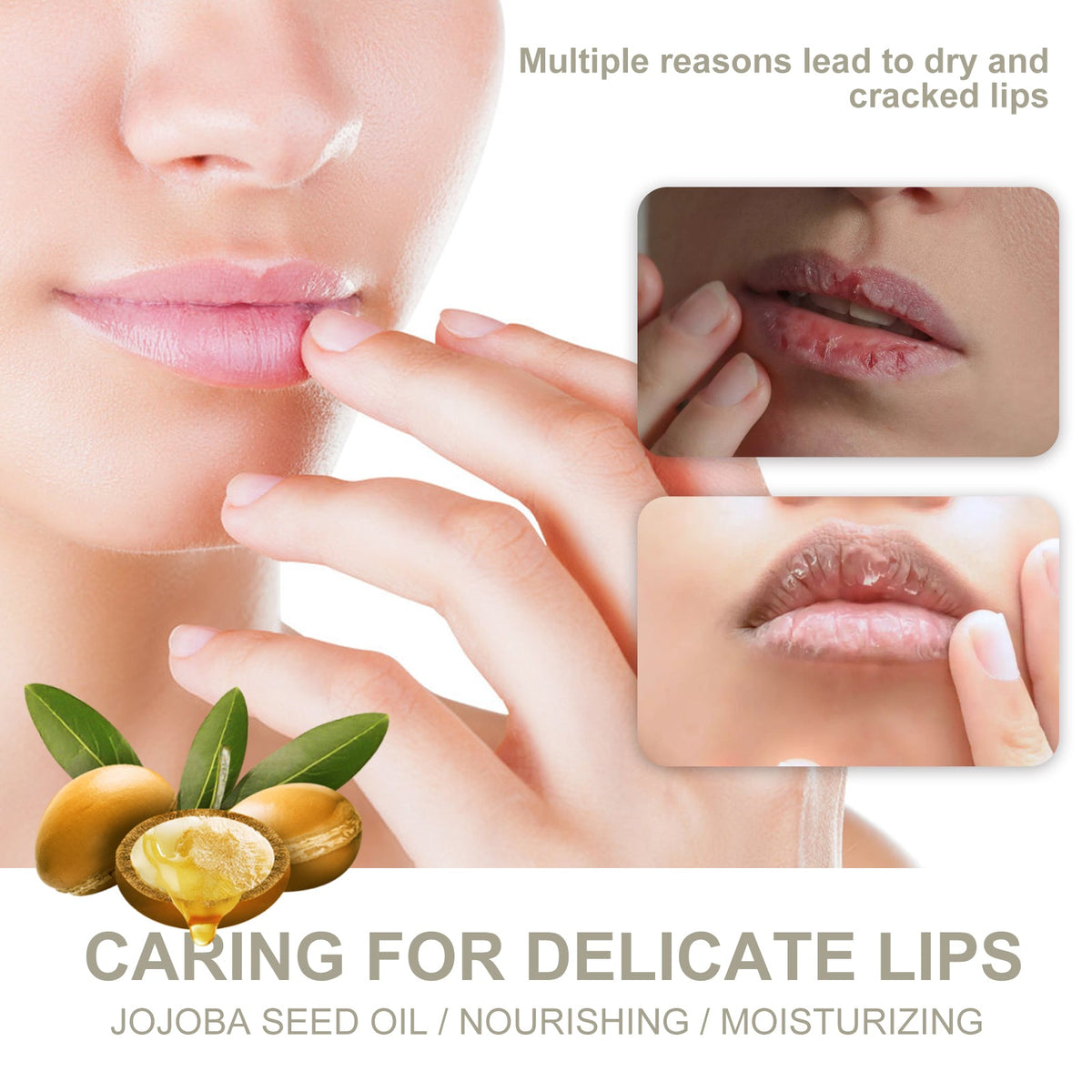 Lip Mask Balm for Fading Lip Lines & Dry Cracked Lips
