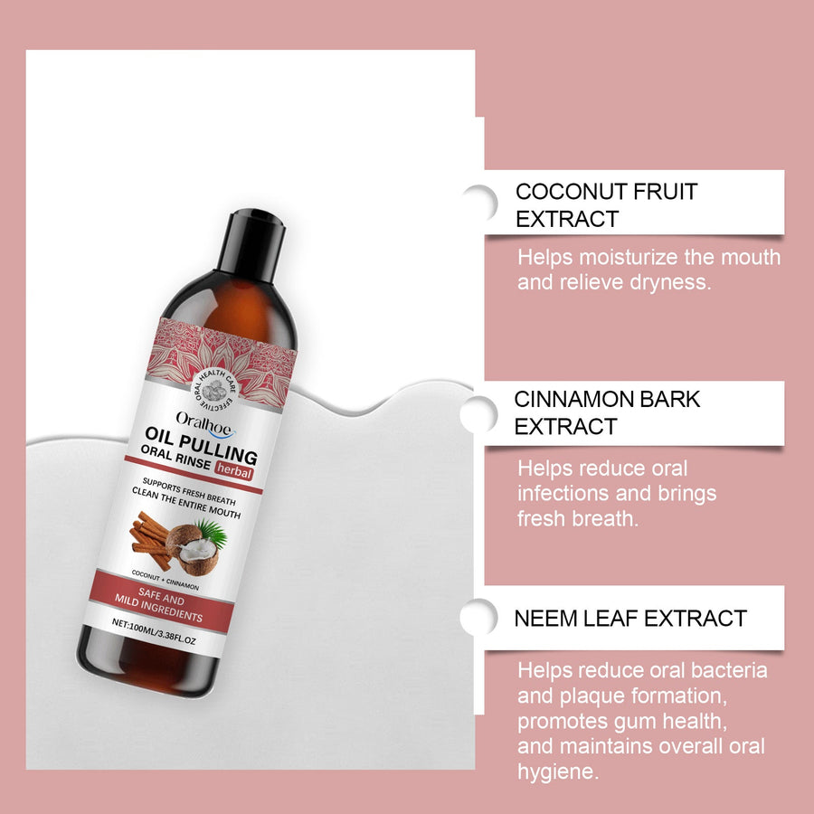 Herbal Oil Pulling Mouthwash – Fresh Breath & Tartar Removal