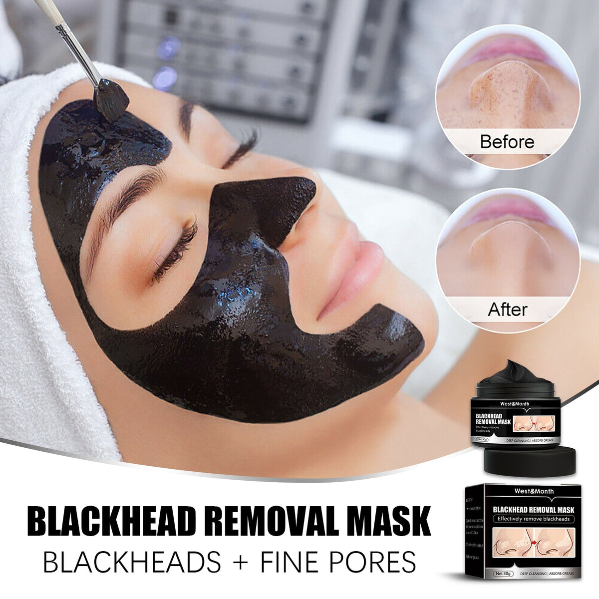 Blackhead Removal Mask — Activated Charcoal Peel‑Off Deep