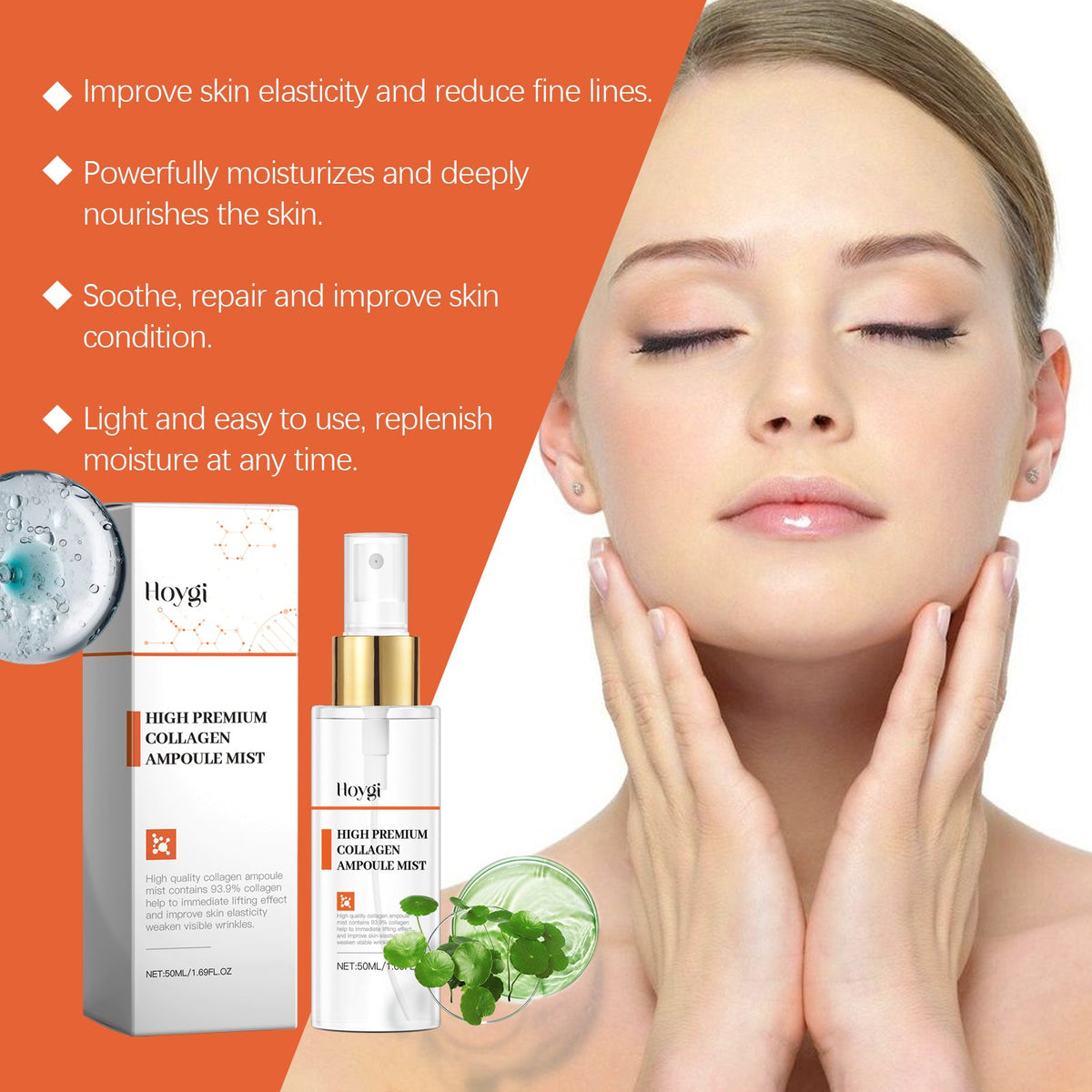 Collagen Ampoule Spray 93.9% for Instant Skin Lifting