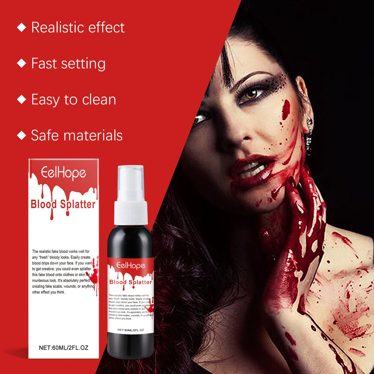 Fake Blood Spray — Realistic Dripping Blood for Halloween