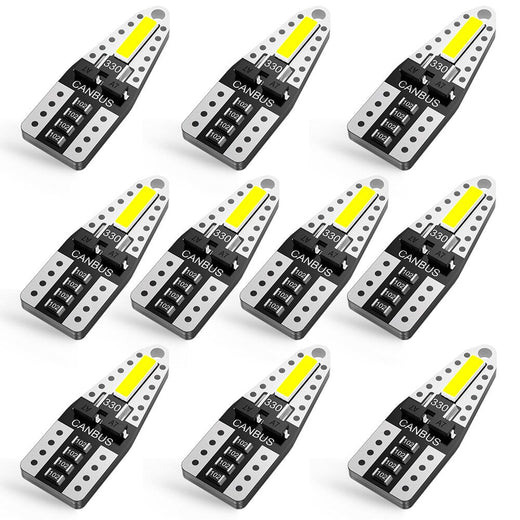 10x T10 LED W5W 194 Car Lights for Honda — 6000K Xenon