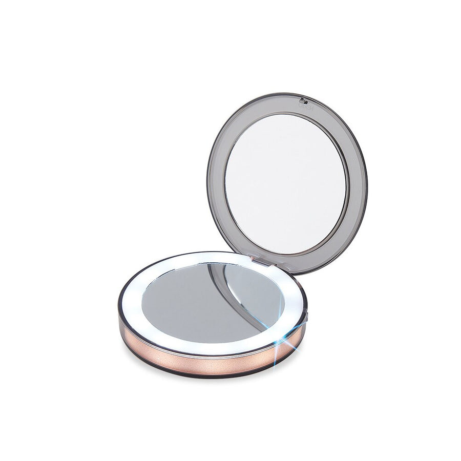 LED Compact Travel Makeup Mirror — Flawless Lighting Anywhere