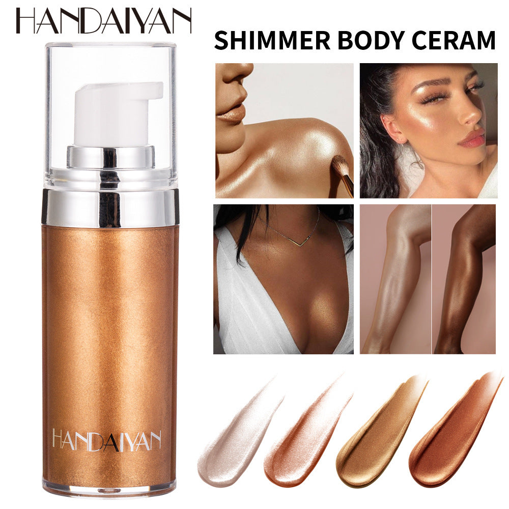 Body Highlighter Liquid for a Wearable Metallic Glow