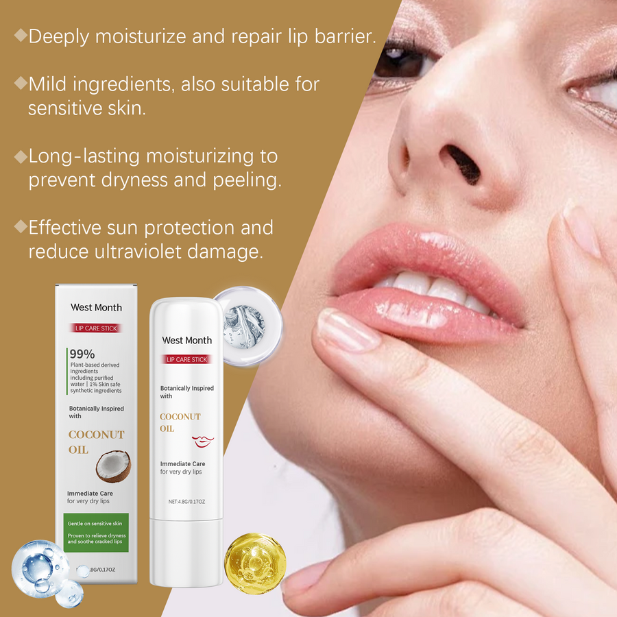 Coconut Oil Lip Balm for Severely Dry, Cracked Lips