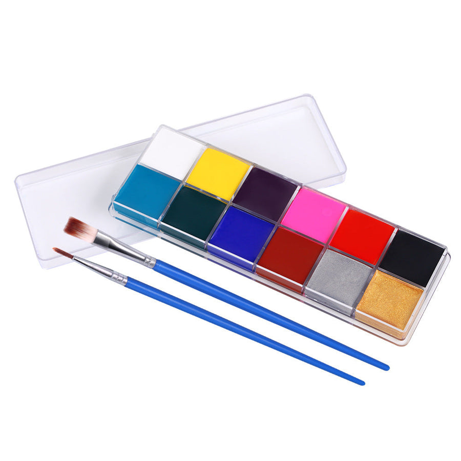 Face And Body Paint Palette With 12 Vibrant Colors