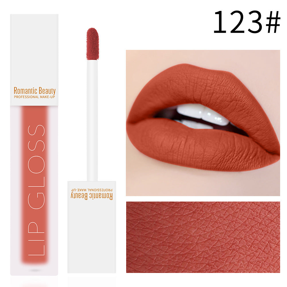 Velvet Matte Lip Gloss Non-Stick Lip Color Rich Pigment