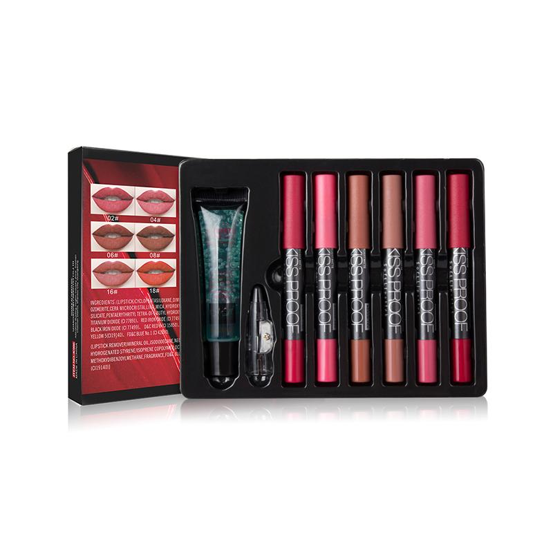 Lipstick Set with 6 Kiss-Proof Velvet Matte Shades
