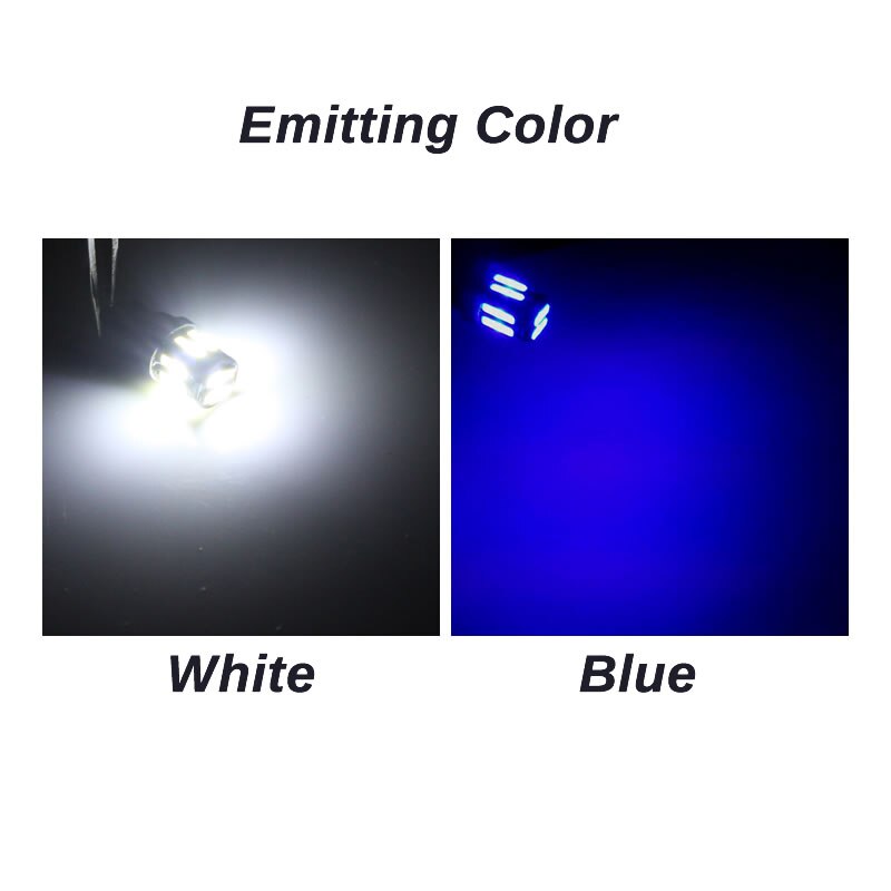 4Pcs T10 LED Bulbs — 80% Less Power, 360° Bright White Light