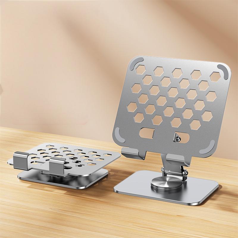 360° Rotating All-Metal Tablet Stand — Ergonomic Desk Setup