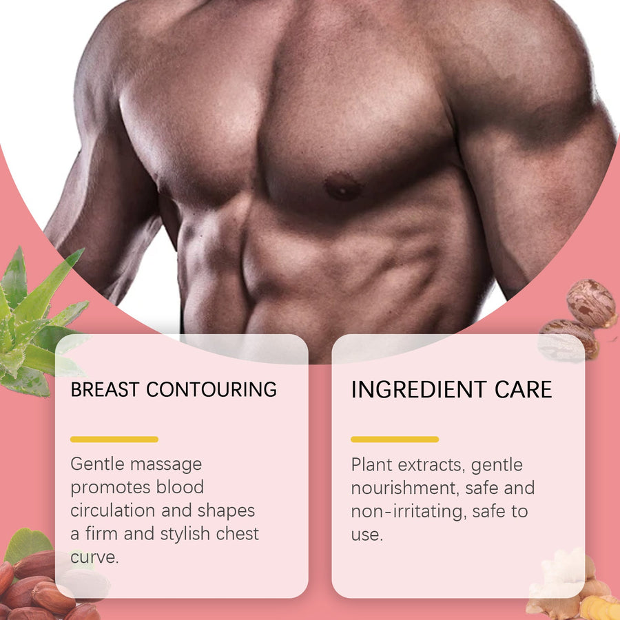 Male Breast Shaping Oil — Minimize Gynecomastia & Firm Chest