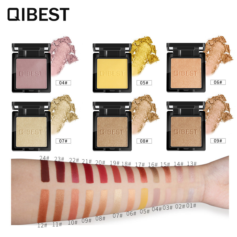 Monochrome Single Eyeshadow Palette With Mirror Compact