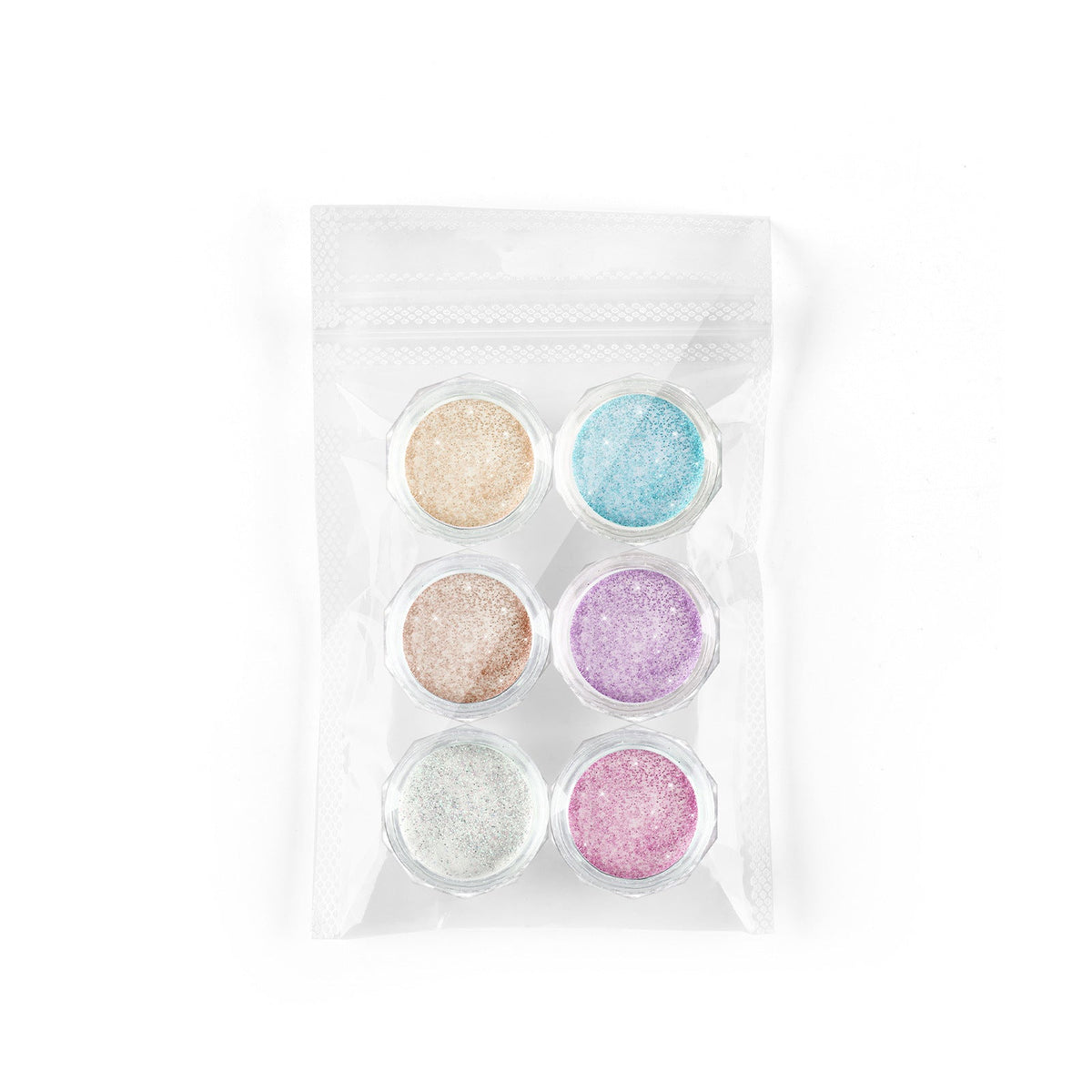 Crystal Powder — 6‑Shade Shimmer Set for Salon‑Quality Nail