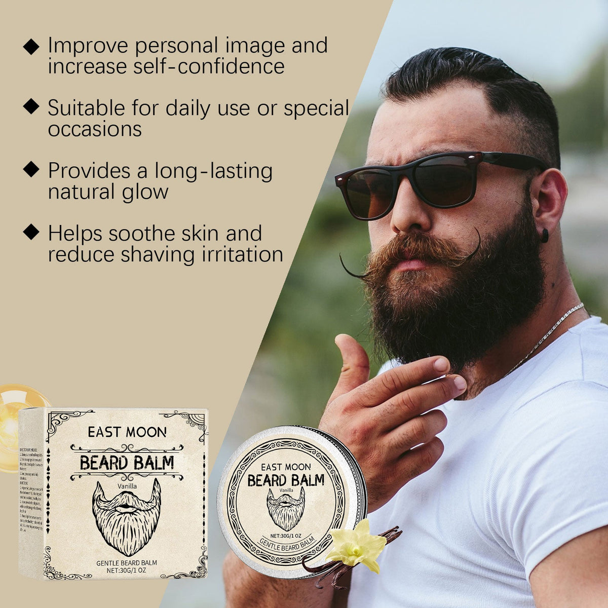 Beard Balm Vanilla – Gentle Hold & Natural Nourishment
