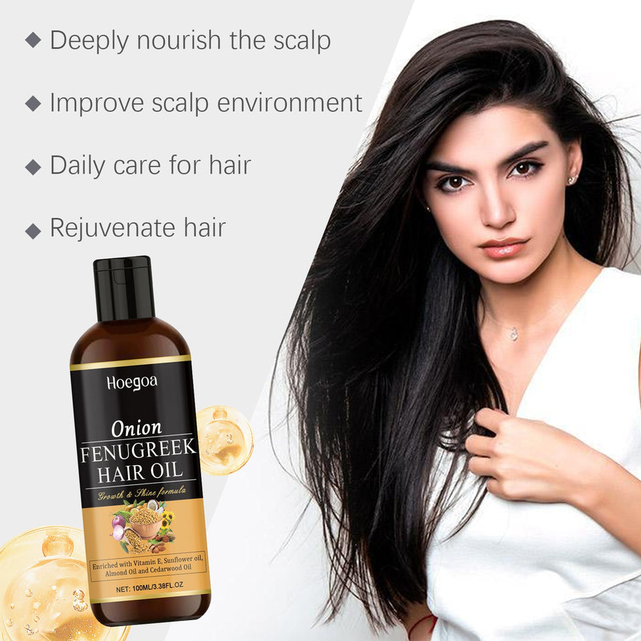 Onion Hair Oil for Dry Hair & Thicker-Looking Strands