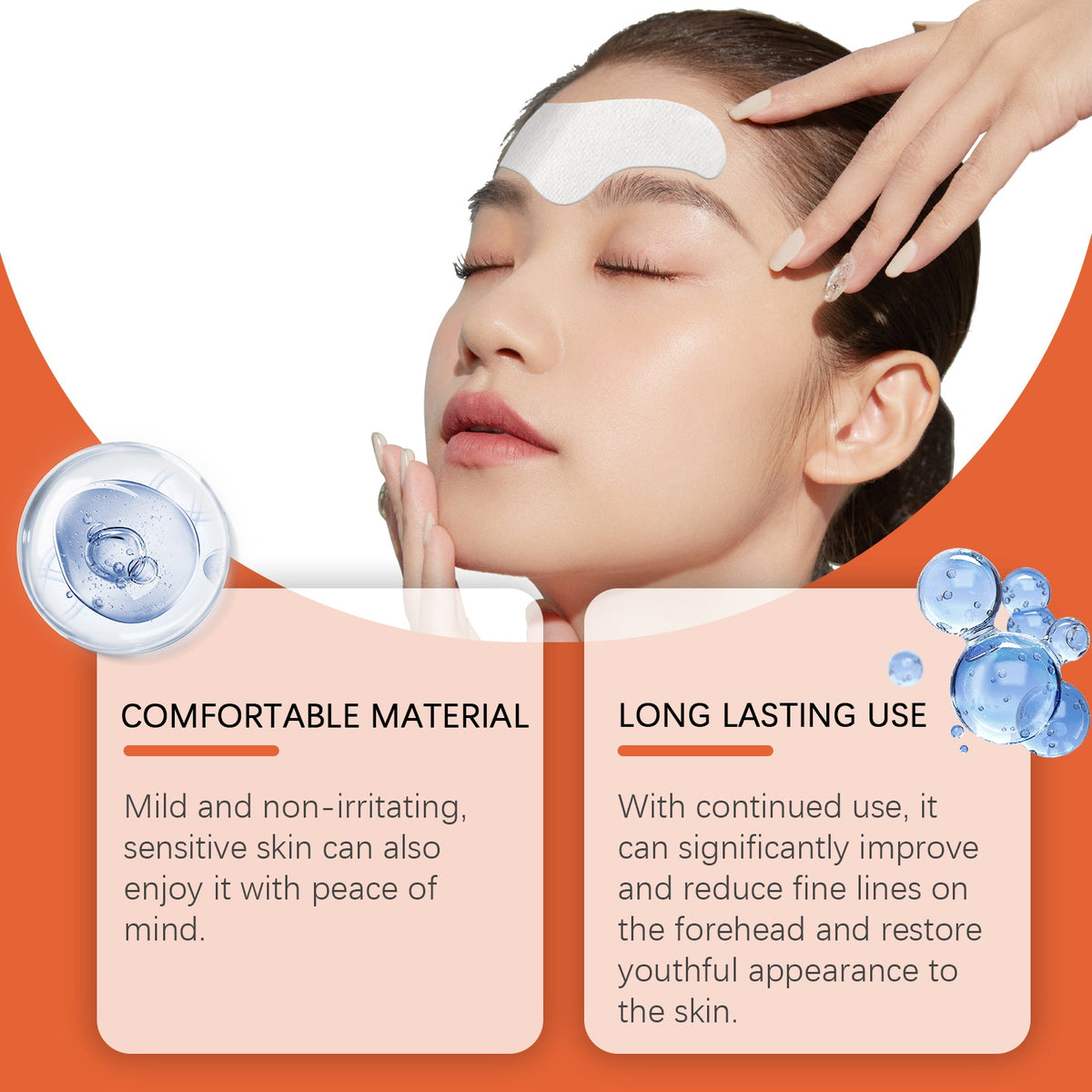 Hydrolyzed Collagen Forehead Patch for Smoother Fine Lines