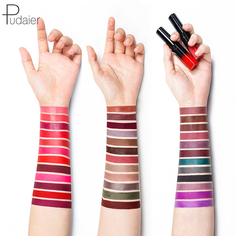 36-Color Matte Lip Gloss Set With Matching Lip Liner